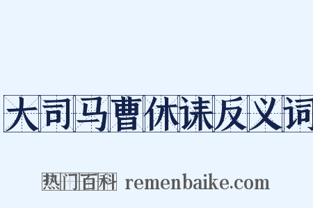 大司马曹休诔反义词是什么意思的图片